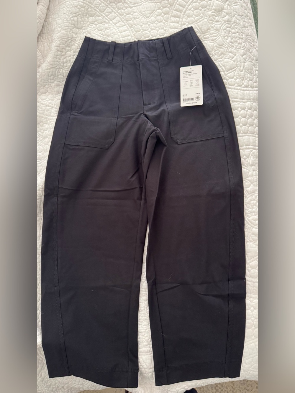 Athleta Black Wide-Leg Cargo Pants